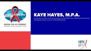 2021 World AIDS Day Message from Kaye Hayes