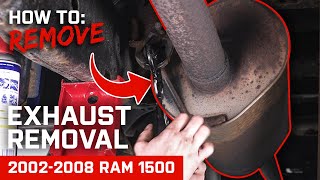 How to Remove Stock Cat-Back Exhaust | 2002-2008 RAM 1500 2006 Dodge Ram 1500 Catalytic Converter