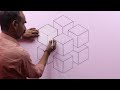 optical illusion 3d wall painting | wall art painting decoration | interior design