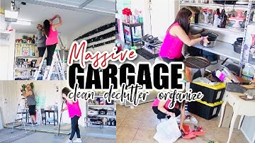 MASSIVE GARAGE DECLUTTER & ORGANIZE. EXTREME CLEANING MOTIVATION. GARAGE CLEANING + ORGANIZING