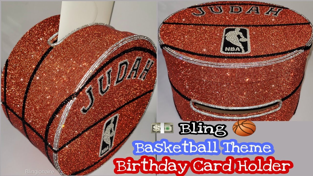 BLING Basketball Theme Birthday Card Holder Tutorial 
