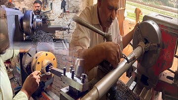 Wonderful process of making big soft and complen and tu belt pulley on three lathe machine || Lathes
