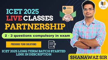 Partnership | Live Class 10 FEB 2025 | ICET 2025 Live Session | Practice Session