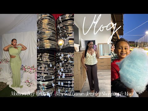 VLOG | Mother’s Day Weekend + Baseball Game + Dentist Apt + Jewelry Shopping + Grocery Runs