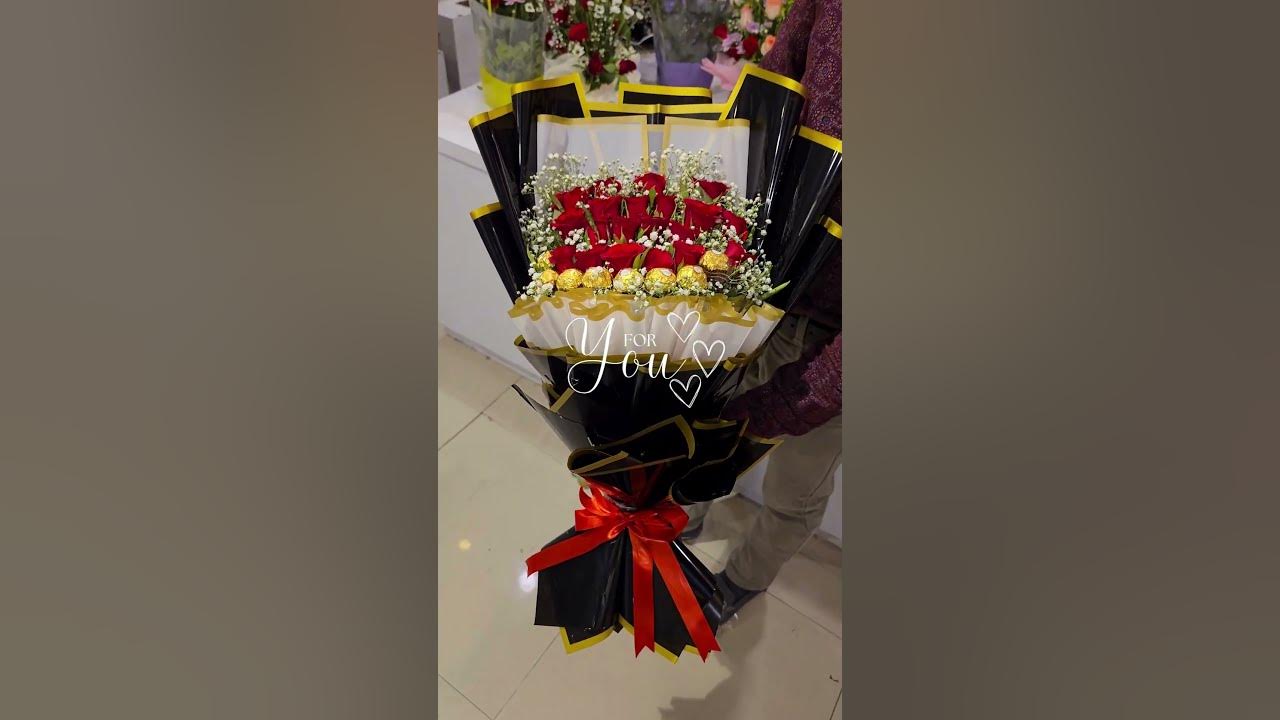 Rose & Ferrero Rocher Bouquet | Best Surprise Gift #bestgift #flowers #chocolates #bouquet #surprise
