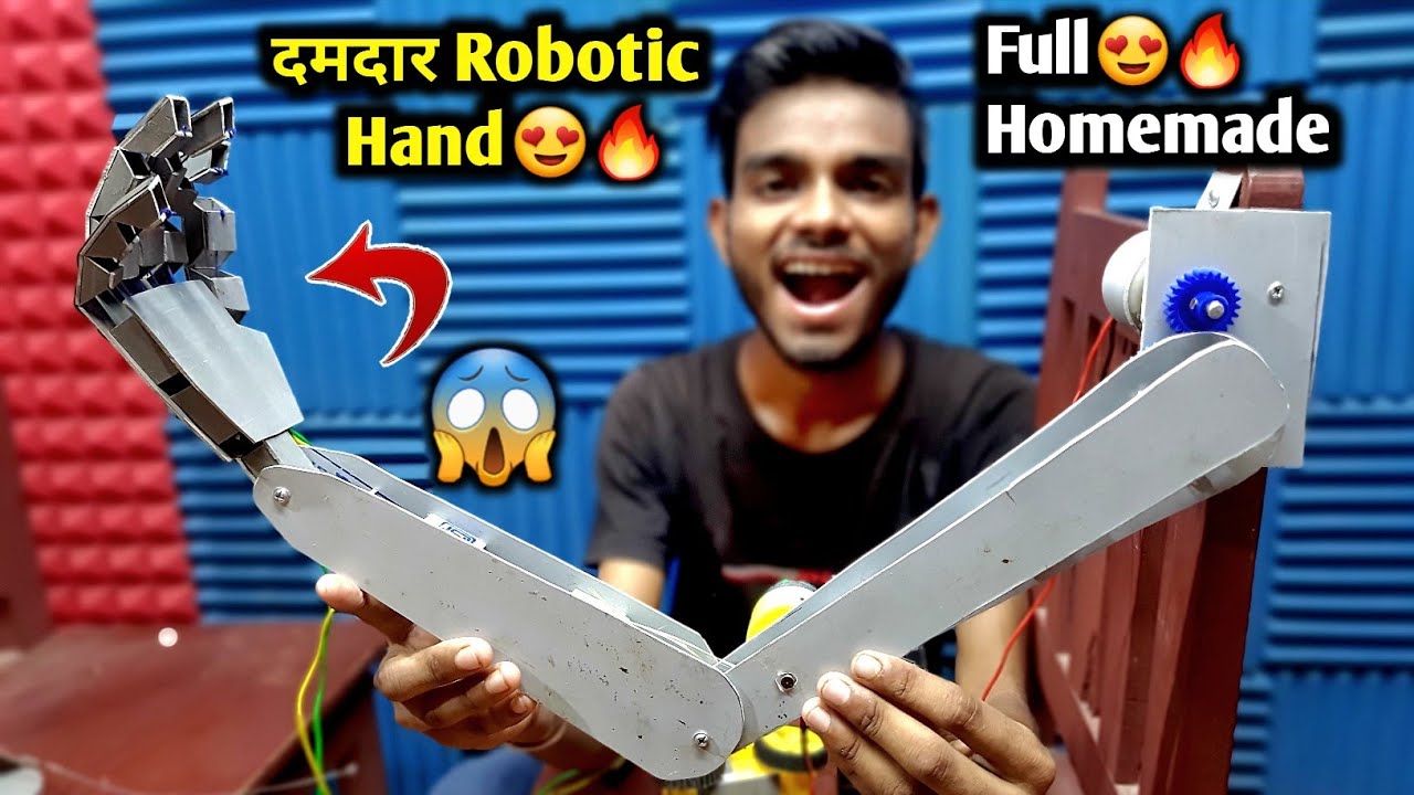 घर पर बनाओ Powerful Robotic Arm😍🔥 | how to make robotic arm | AK ...