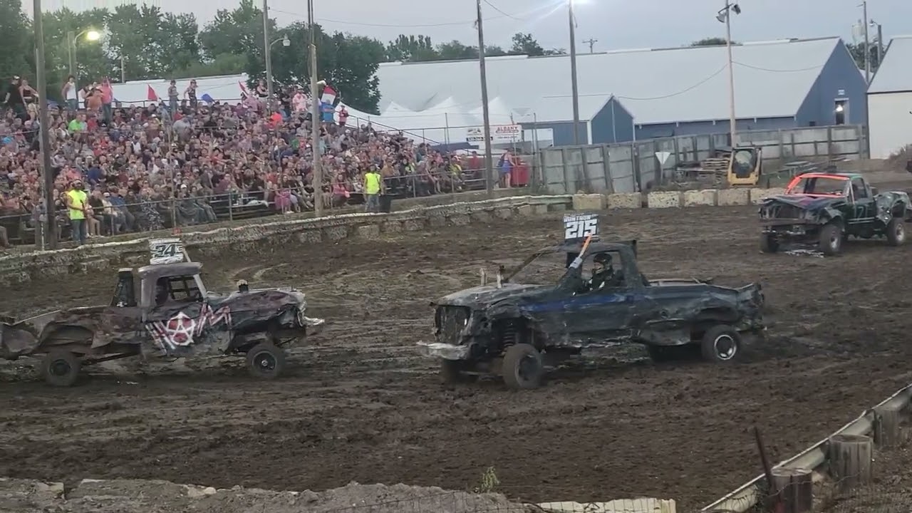 Sauk Centre,MN Demolition Derby Limited weld trucks. July 29th, 2023
