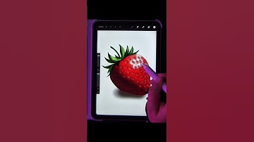 Drawing a realistic strawberry 🍓 #art #arttutorial #drawingtutorial #procreate #digitalart