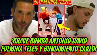 Denuncia Bomba Antonio David Flores Ante Gh Duo Y Telecinco Y Hundimiento Carlo Costanzia En Rtve