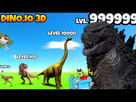 Oggy Became World Strongest Dinosaurs in Dino.io 3D Game | Oggy Game | Dinosaur Game