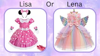 Lisa or Lena rainbow choice very cute things