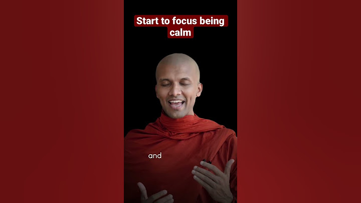 Start to focus being calm in every situation!