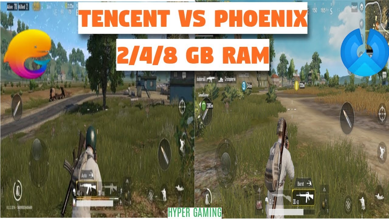 Tencent Gaming Buddy Vs Phoenix OS ( 2/4/8 GB RAM ...