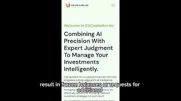 CQCAPITALBIO IS A SCAM — Watch this on how to withdraw!