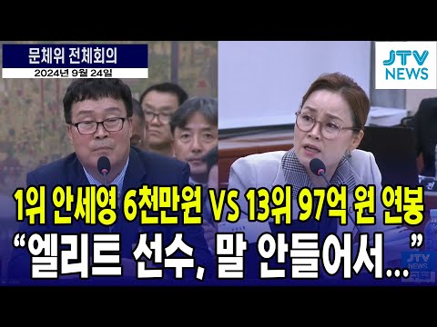 세계 1위 안세영 6천만원 vs 세계 13위 97억 원 연봉...김택규 회장 "엘리트 선수, 말을 안 듣는다" 발언에 격분한 임오경 의원