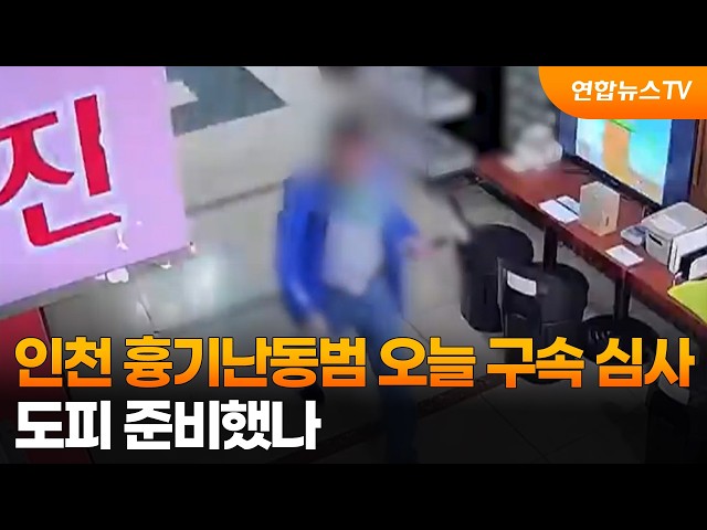 인천 흉기난동범 오늘 구속 심사…도피 준비했나 / 연합뉴스TV (YonhapnewsTV)