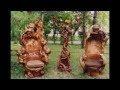 Скульптуры  из дерева разных лет.Sculptures from a tree of different years.