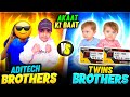 Aditech brothers vs twins brothers   funniest match ever   garena free fire