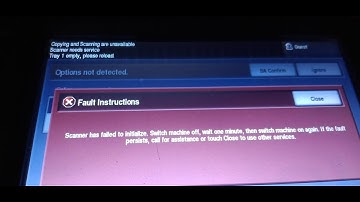 scanner has failed to initialized | scanner need service error solution | xerox photocopier machine