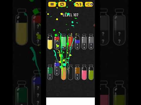 Soda Sort Water Color Puzzle Level 107 Solution Gameplay