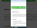 Optimize Upwork Profile with ChatGPT | Upwork Profile Optimization | Upwork Profile SEO
