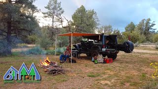 Jeep Rubicon overland camping