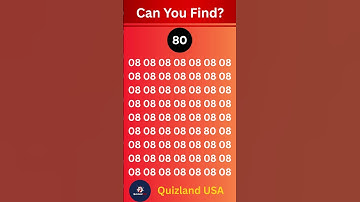 Only 1% Can Find 80! 🤯 | Odd Number Challenge #shorts