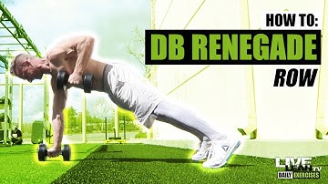 How To Do A DUMBBELL RENEGADE ROW | Exercise Demonstration Video and Guide