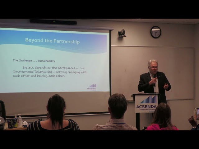 Dr  Neil Mort  ASM  Institutional Partnerships – Building relationships beyond the norm