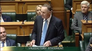 Valedictory Statement– John Key