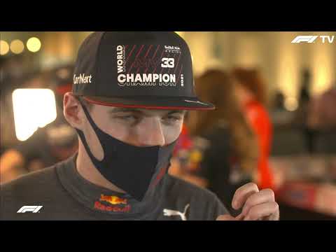 Post Race interview Max Verstappen F1 World Champion 2021 Abu Dhabi GP