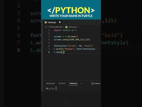Write Your Name In Python Turtle #python #turtle #pythonlanguage