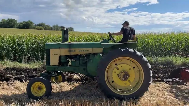 John Deere 1969 4020 -- 1959 730 Diesel -- 1958 720 Diesel Plowing Hitterdal MN 2024