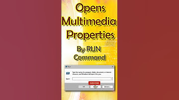 Windows Multimedia Properties control by run command #shorts