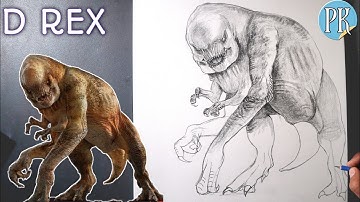 How to draw D-REX || Jurassic World Rebirth
