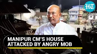 Angry Mob Storms Manipur CM Biren Singh’s House Amid Fresh Violence, Forces Open Fire | Watch