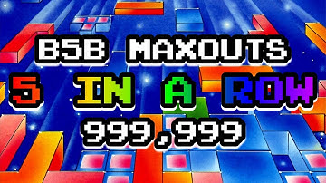 NES Tetris | 5 MAXOUTS IN A ROW + 1.3 MILLION SCORE