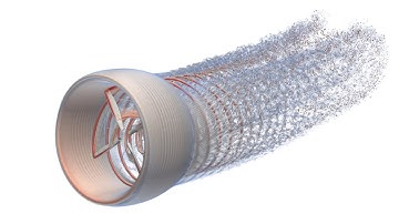 Electric ducted fan simulation - Reformulated Vortex Particle Method