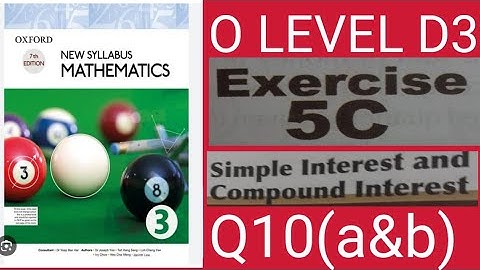 OXFORD 7TH EDITION| NEW SYLLABUS MATHEMATICS 3|EXERCISE 5C|QUESTION 9|O LEVEL|D3MATH|