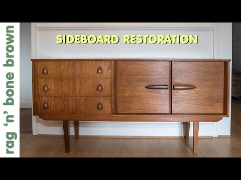 Restoring And Repairing A Mid Century Modern Style Sideboard Youtube