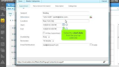 SmarterMail - 06 - Create Calendar