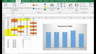 الدرس رقم 10: إنشاء جدول التوزيع التكراري بواسطة #Excel