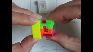Keychain Puzzle Cube - SOLVED (UNDER 1 MIN)