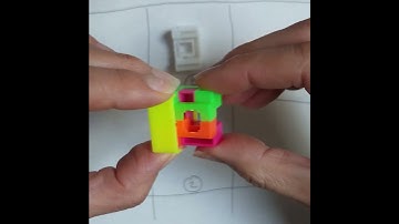 Keychain Puzzle Cube - SOLVED (UNDER 1 MIN)