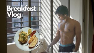 Air-fried chicken & eggs || Breakfast Vlog