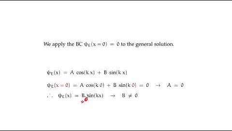 Infinite Potential Quantum Well 0-L 3: Boundary Conditions