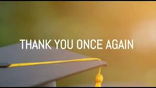 Thank You Once Again Lyrics (Graduation Song)