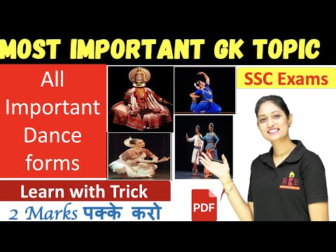 Important dance forms and their states triks| Most important GK topics for SSC CGL 2022