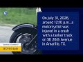 Motorcyclist Injured in Truck Accident on Southeast 26th Street in Amarillo