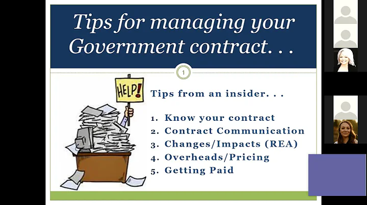 Managing Your Government Contract